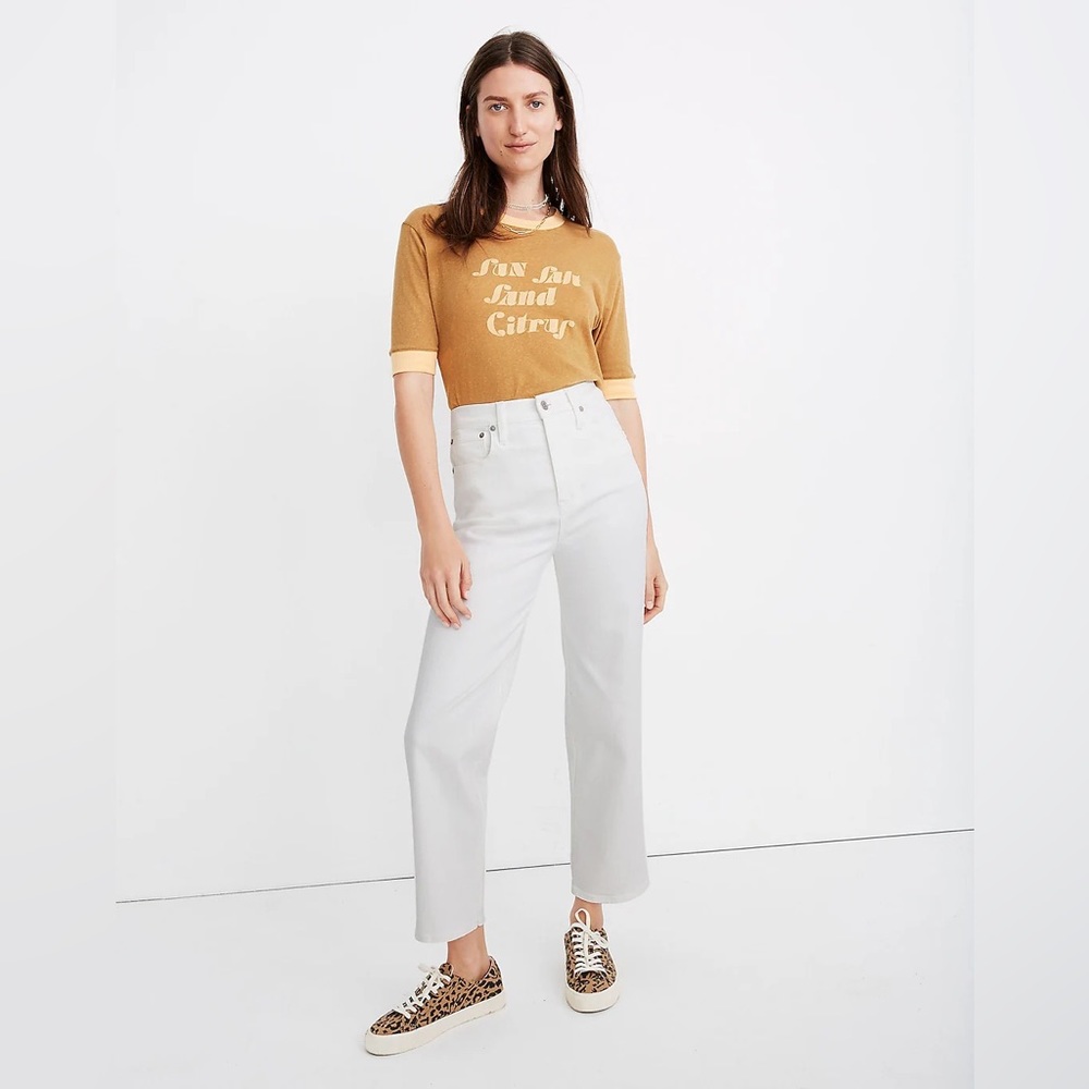 Madewell High Rise Wide Leg Crop Jeans
